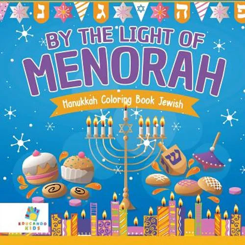By the Light of the Menorah Hanukkah Coloring Book Jewish - Paperback