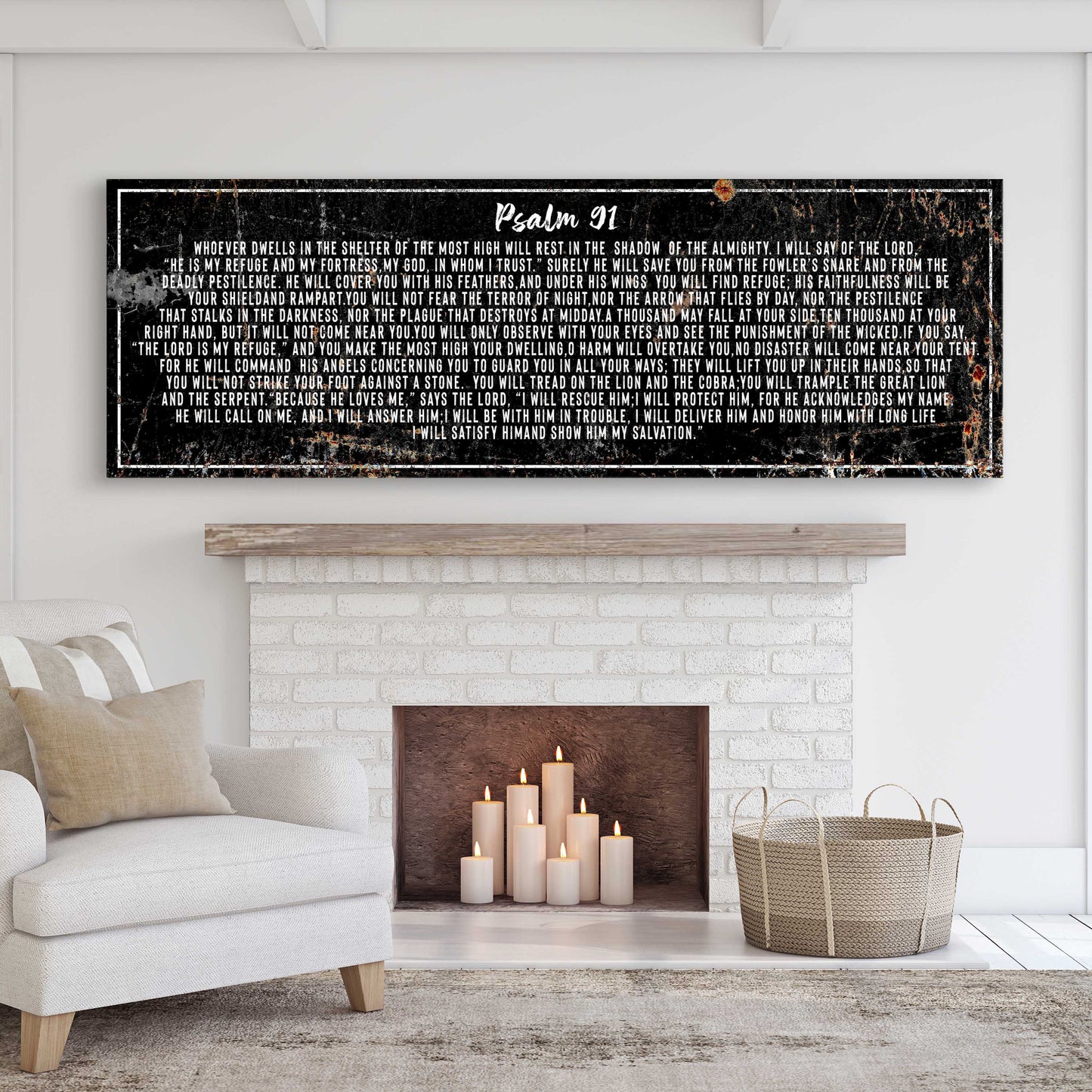 Psalm 91 - He Is My Refuge Sign