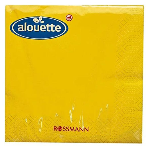 Alouette Yellow Paper Napkins 30-Pack - 12.99" x 12.99" Disposable Tableware for Parties, Events & Home - Bulk Napkins