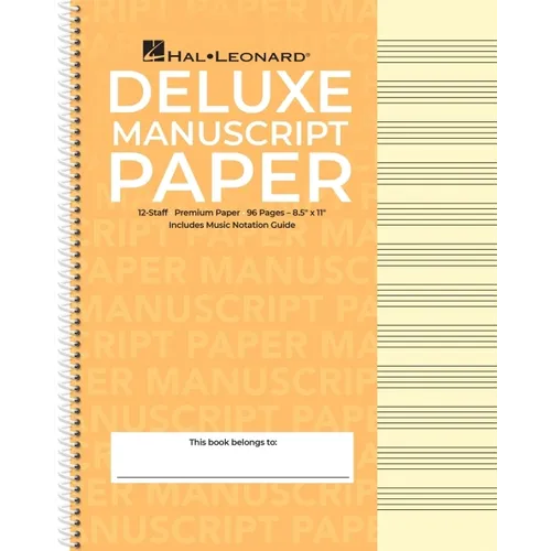 Deluxe Wirebound Super Premium Manuscript Paper (Gold Cover) - Spiral