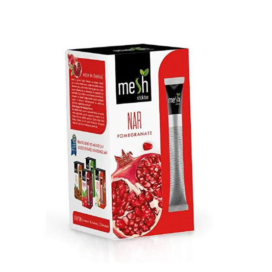 Mesh Stick Çay - Pomegranate Herbal Tea, 16 Sticks, Antioxidant-Rich Beverage