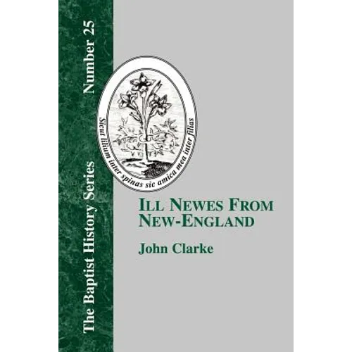 Ill Newes From New-England - Paperback