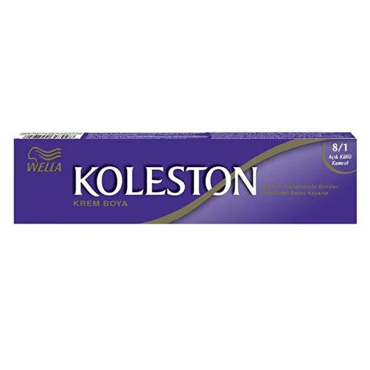 Koleston Light Ash Blonde Hair Dye 8/1: Achieve Flawless Gray Coverage & Radiant Shine - Long Lasting At-Home Color