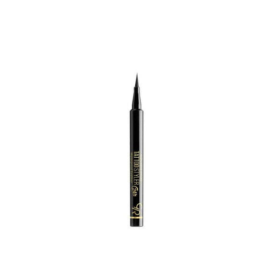 Golden Rose Waterproof Vegan Eyeliner - Midnight Black, Matte Finish, Liquid Eyeliner for Precise Application