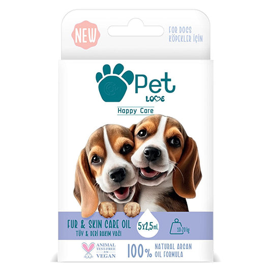 Pet Love Dog Grooming Oil - Natural Argan Oil for Healthy Shiny Fur, 0.42 fl oz