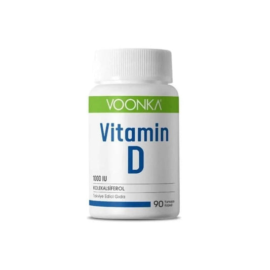 Voonka Vitamin D3 1000 IU Supplement - 90 Capsules for Bone Health & Immune Support