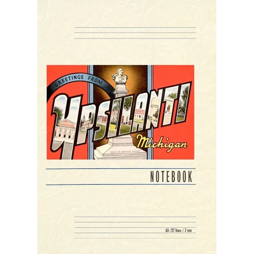 Vintage Lined Notebook Greetings from Ypsilanti - Paperback
