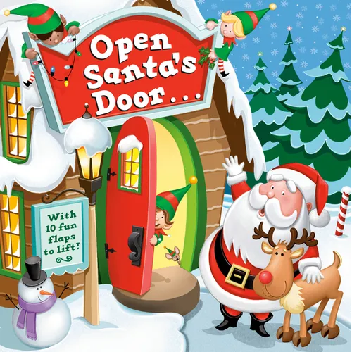 Open Santa's Door: A Christmas Lift-The-Flap Book - Board Book