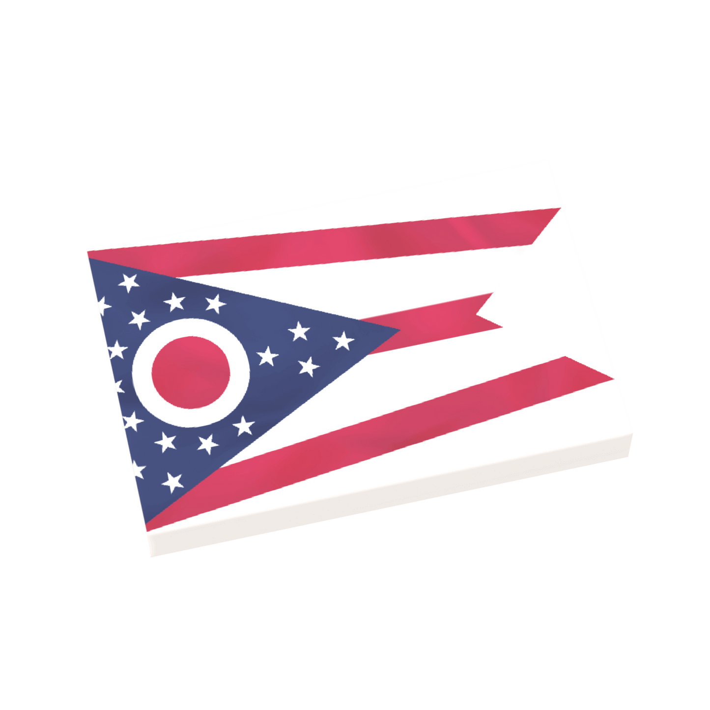 Ohio State Flag - Custom Printed 2x3 Tile - Made Using a LEGO® Tile