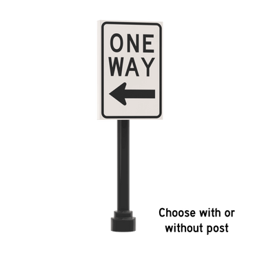 One Way - Left Only Street Sign - Custom Printed 2x3 Tile - Made Using LEGO® Parts