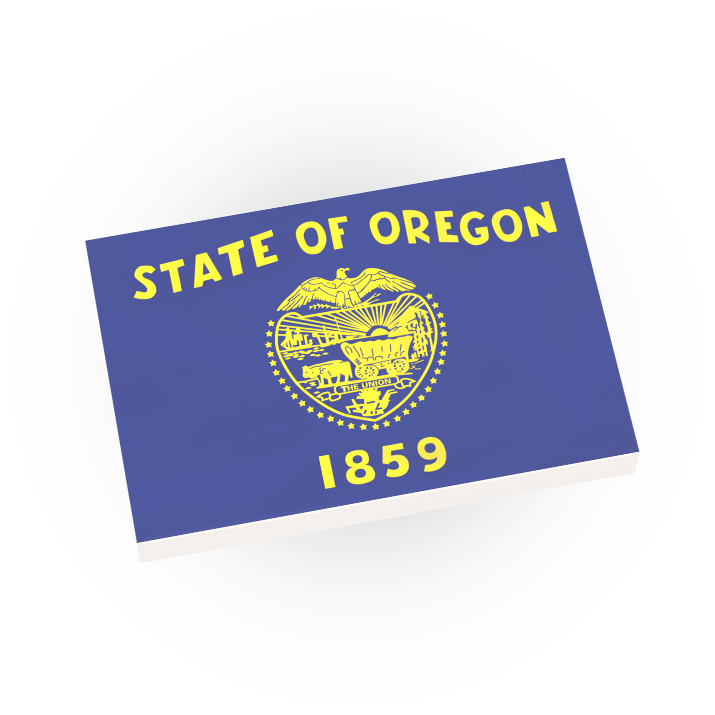 Oregon State Flag - Custom Printed - Made Using LEGO® Parts