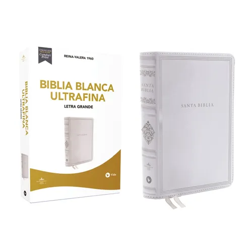 Rvr60, Santa Biblia, Ultrafina, Letra Grande, Bodas, Bautismo, Presentación/Dedicación Y Cumpleaños, Leathersoft, Blanco, Comfort Print - Imitation Leather