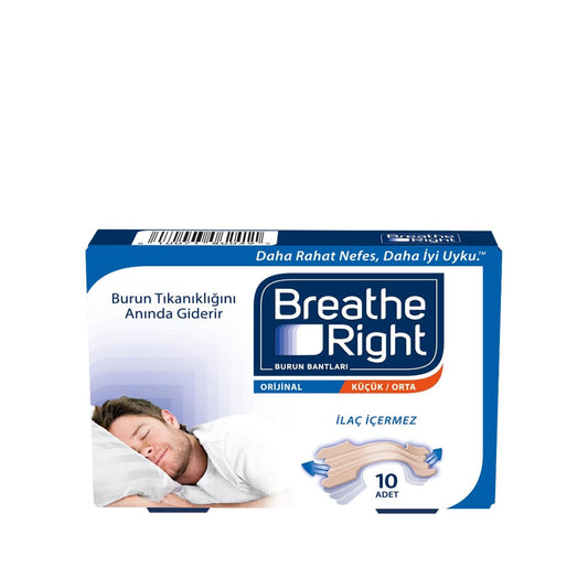 Breathe Right Klasik Nasal Strips - 10 Count - Improve Nasal Breathing & Congestion Relief