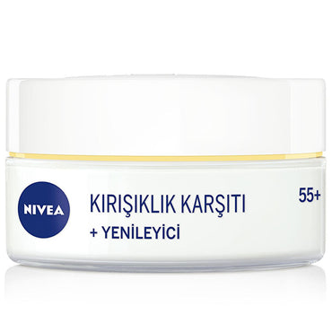 Nivea Anti-Wrinkle Face Cream for Mature Skin 55+ - Deep Moisturization & UV Protection