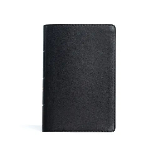 CSB Personal Size Giant Print Bible, Black Genuine Leather, Indexed - Leather