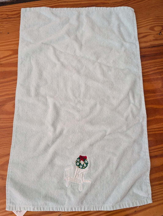 Adirondack Chair Guest Towel from Unknown - Linens (Cotton Kitchen Linens, Coastal, Beach, Cabin, Light Blue, White, Green, Red)