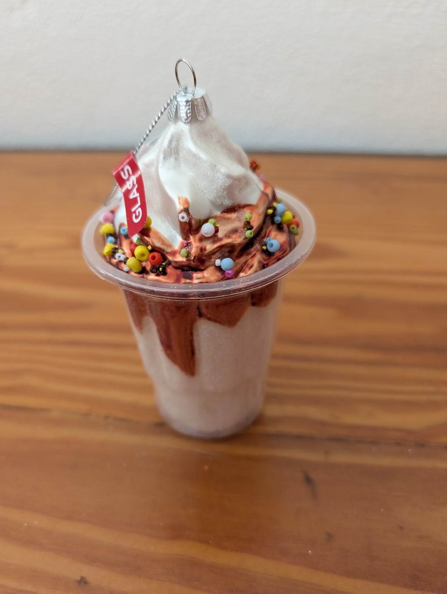 Ice Cream Sundae Ornament from Unknown - Ornaments (Glass, Plastic Ornament, Novelty, Food-themed, White, Brown, Multicolor)