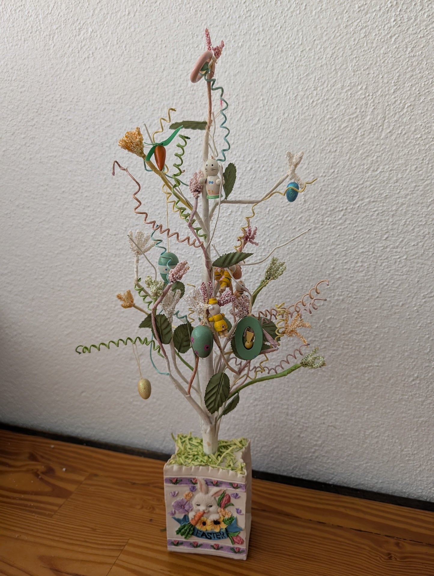 Decorative Easter Tree from Unknown - Holiday Decor (Plastic, Wood, Fabric Tabletop Decor, Easter, Whimsical, Spring, White, Pastels)
