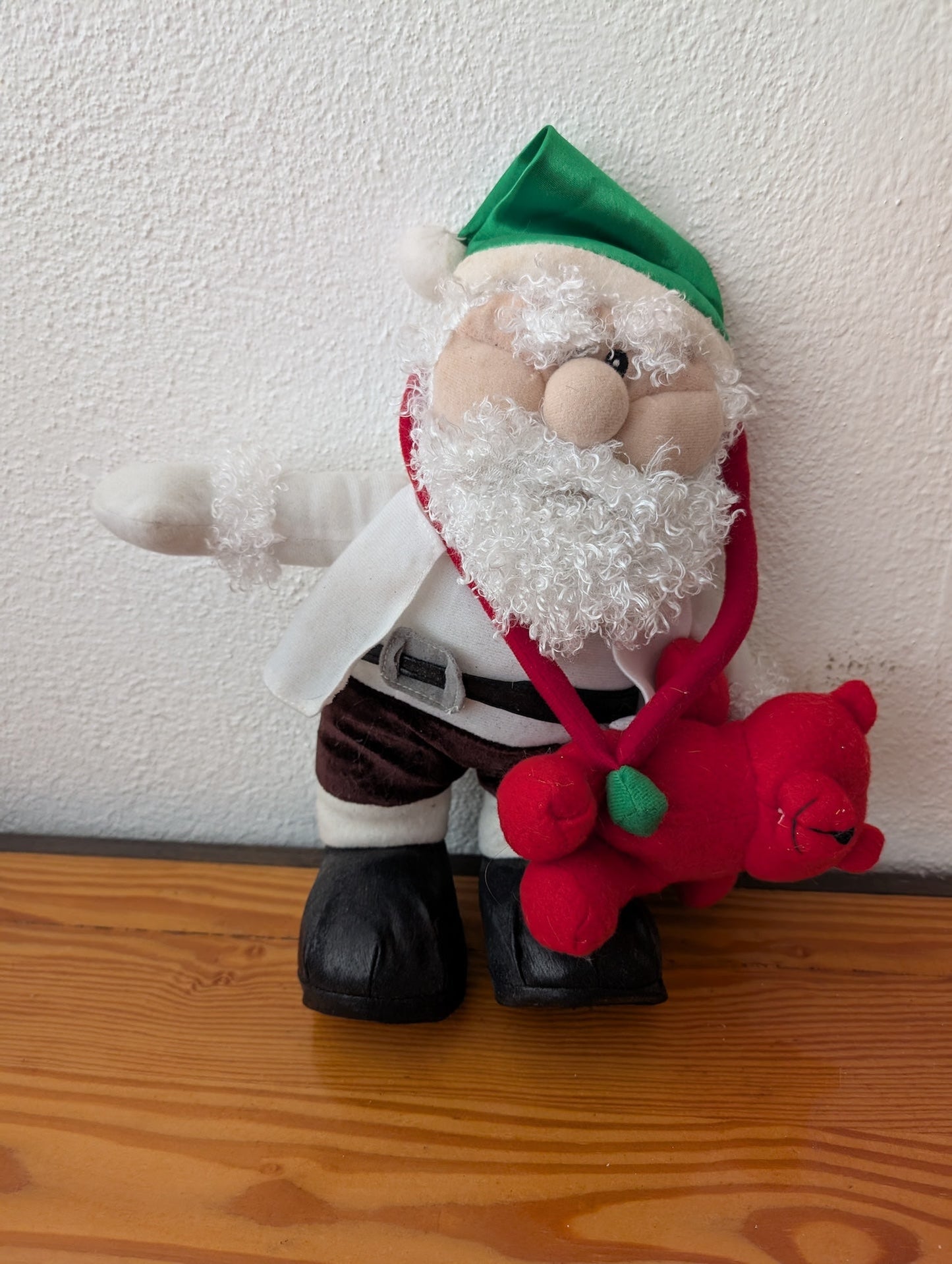 Doctor Santa from Unknown - Holiday Decor (Fabric, Plush Plush Figurine, Whimsical, Medical, White, Red, Green, Brown)