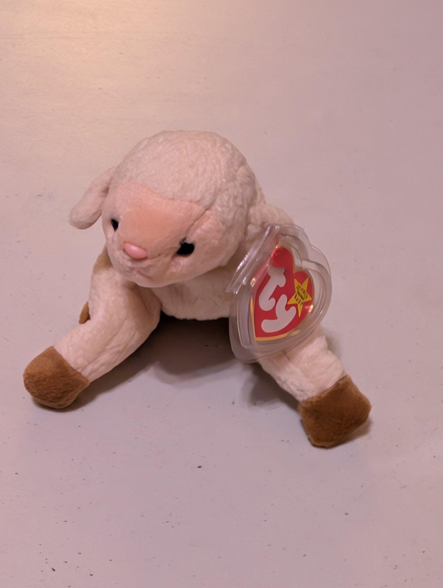 Fleece the Lamb - Ty Beanie Baby (Cream, 1999, Vintage, MWMT, Plush Toy, Stuffed Animal, Retired)