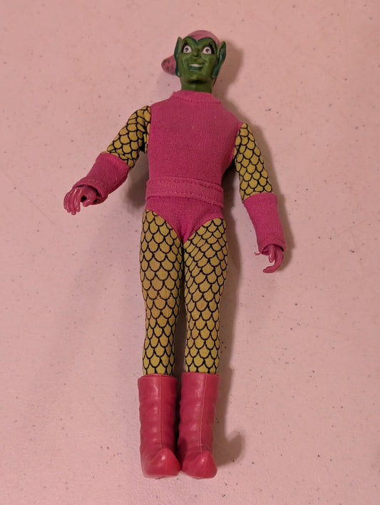 Green Goblin Vintage 1974 Mego WGSH (Spider-Man) Type 1 Action Figure (Action Figure, SciFi/Fantasy, Collectable, Vintage, Loose, Missing Parts/pieces, Incomplete)