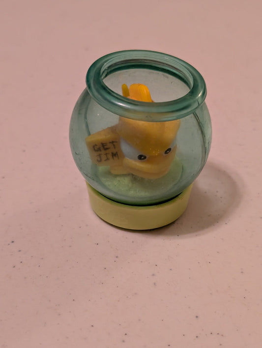 Jim Bob the Killer Goldfish in Bowl Vintage Earthworm 1995 Taco Bell(Action Figure, SciFi/Fantasy, Collectable, Vintage, Loose, Missing Parts/pieces, Incomplete)