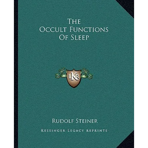The Occult Functions Of Sleep - Paperback
