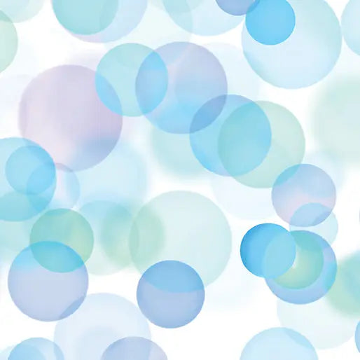 Pastel/Multi Bubbles 108" Cotton Wideback Fabric Per Yard