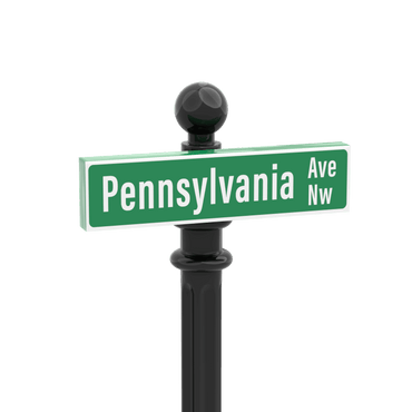 Pennsylvania Avenue - Famous Street Signs - Custom Printed 1x4 Tile - Made Using LEGO® Parts