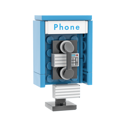 Phone Booth - Pay Phone - Custom Printed Set - Made Using LEGO® Parts