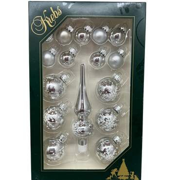 Christmas by Krebs Mini Trimsets with Topper - Silver