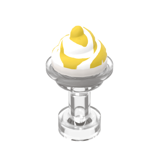 Pineapple Whip Ice Cream Dessert - Custom Printed - Made Using LEGO® Parts