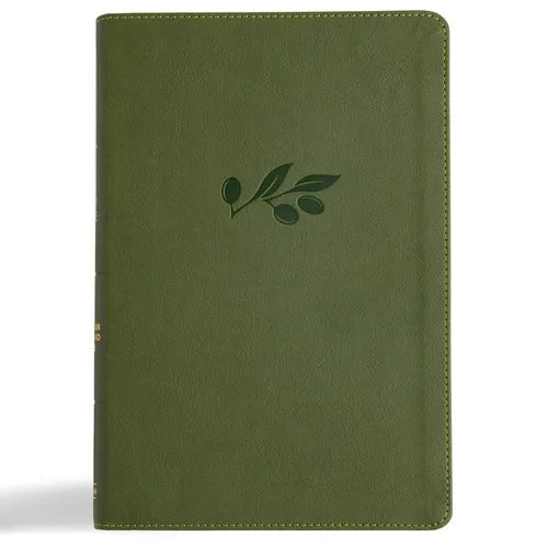 CSB Giant Print Reference Bible, Digital Study Edition, Olive Leathertouch, Indexed - Imitation Leather