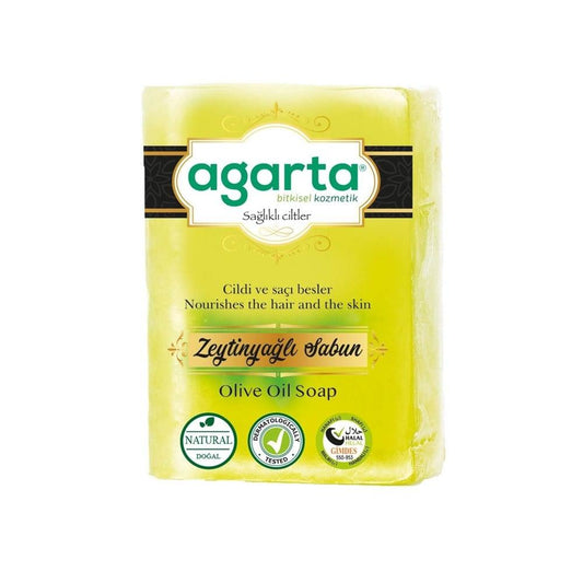 Agarta Handmade Natural Olive Oil Soap for Sensitive Skin - Nourishing, SLS Free, Rich in Vitamins