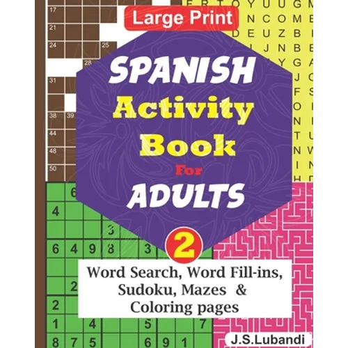 SPANISH Activity Book for ADULTS; Vol.2 - Paperback