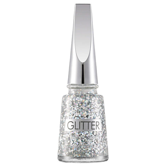 Flormar Glitter Semi-Transparent Nail Polish GL01 Stardust - Long Lasting Semi-transparent Nail Polish