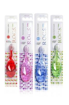 Rocs Baby Toothbrush - Ultra Soft Bristles for 0-3 Years Old Infants - Gentle Oral Care