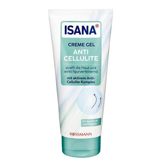 Isana Anti-Cellulite Cream Gel - Firming, Moisturizing & Smooths Orange Peel Skin - 6.76 fl oz