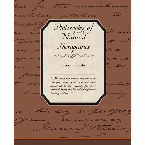 Philosophy of Natural Therapeutics - Paperback