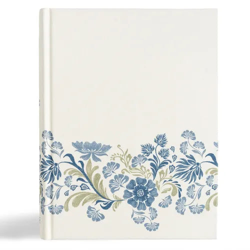 CSB Notetaking Bible, Large Print Edition, Cream Floral Cloth Over Board - Hardcover