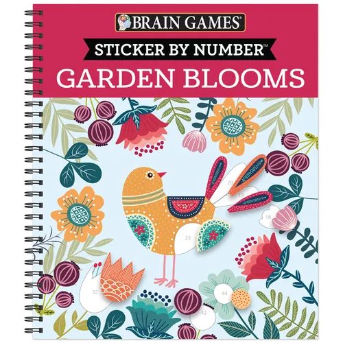 Brain Games - Sticker by Number: Garden Blooms - Spiral