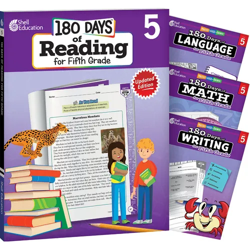 180 Days(tm) Reading, Math, Writing, & Language for Grade 5: 4-Book Set: Practice, Assess, Diagnose - Paperback