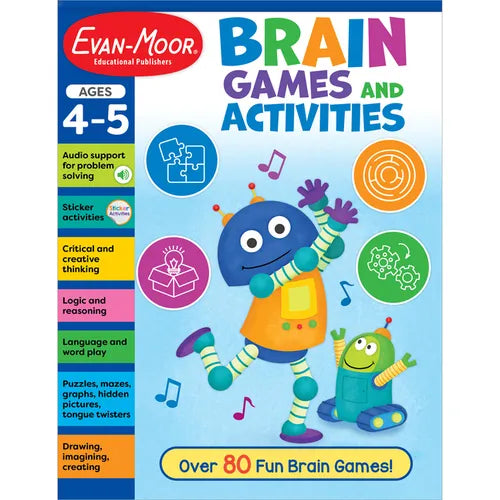 Brain Games and Activities, Age 4 - 5 Workbook - Paperback