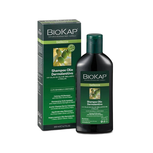 Biokap Bellezza Olive Oil Shampoo - Nourishing, Soothing Hair Care for Dry, Damaged Hair - 6.76 fl oz