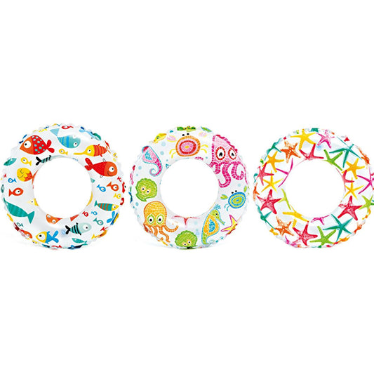 Intex Kids Inflatable Swim Ring - 24" Children's Pool Float for Safe Swimming Fun, Ages 3-6