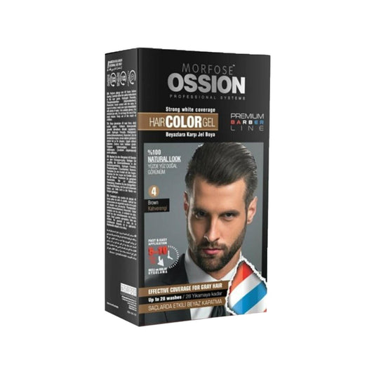Morfose Ossion Men's Hair Dye Gel - No:4 Kahve, 40ml - High-Quality Hair Color for Men
