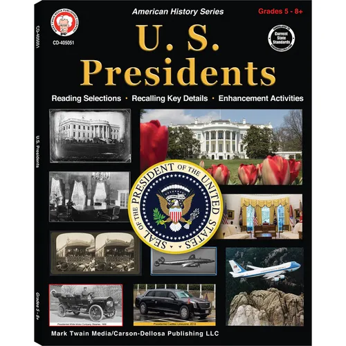 U.S. Presidents Workbook, Grades 5 - 12 - Paperback