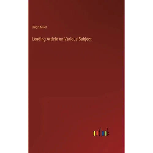 Leading Article on Various Subject - Hardcover