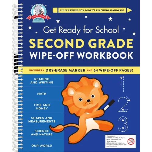 Get Ready for School: Second Grade Wipe-Off Workbook - Spiral