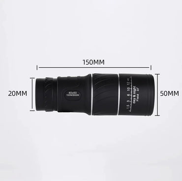40X60 Monocular Binoculars With Night Vision BAK4 Prism High Power Waterproof